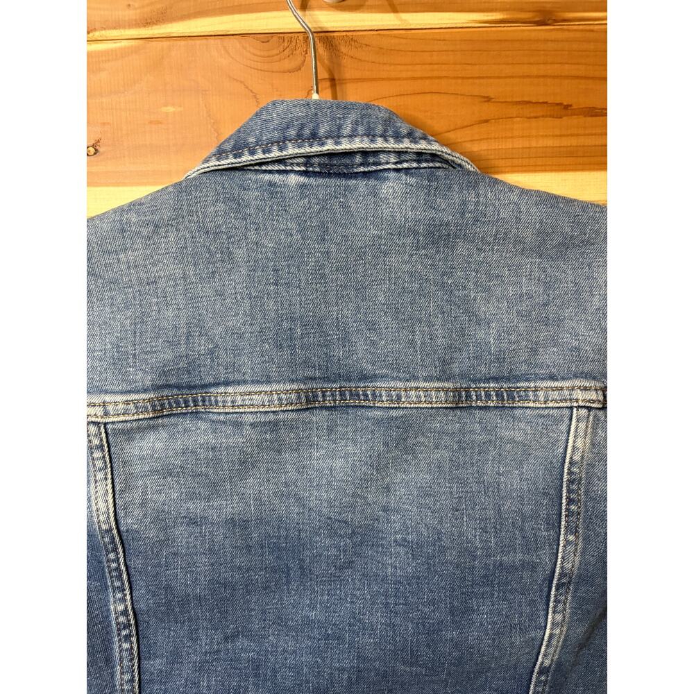 &Denim H&M Denim Blue Jean Cropped Vest Jacket Size S - Picture 8 of 8